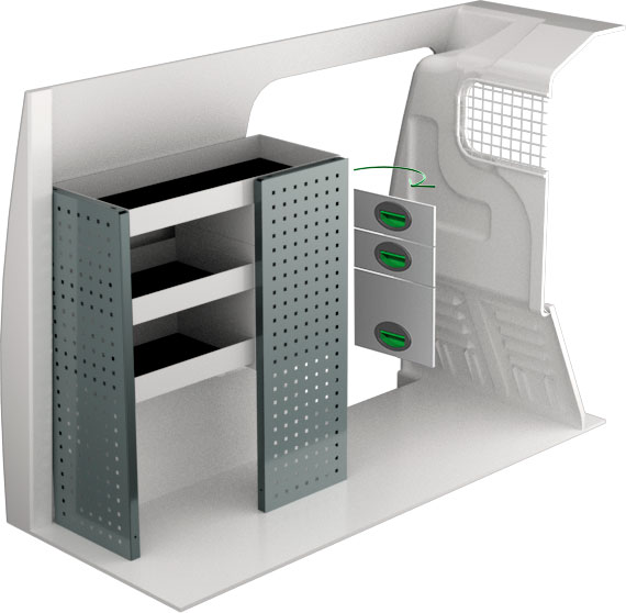 Bilinredning till Ford Transit Courier F41305