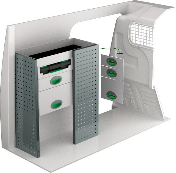 Bilinredning till Ford Transit Courier F41307